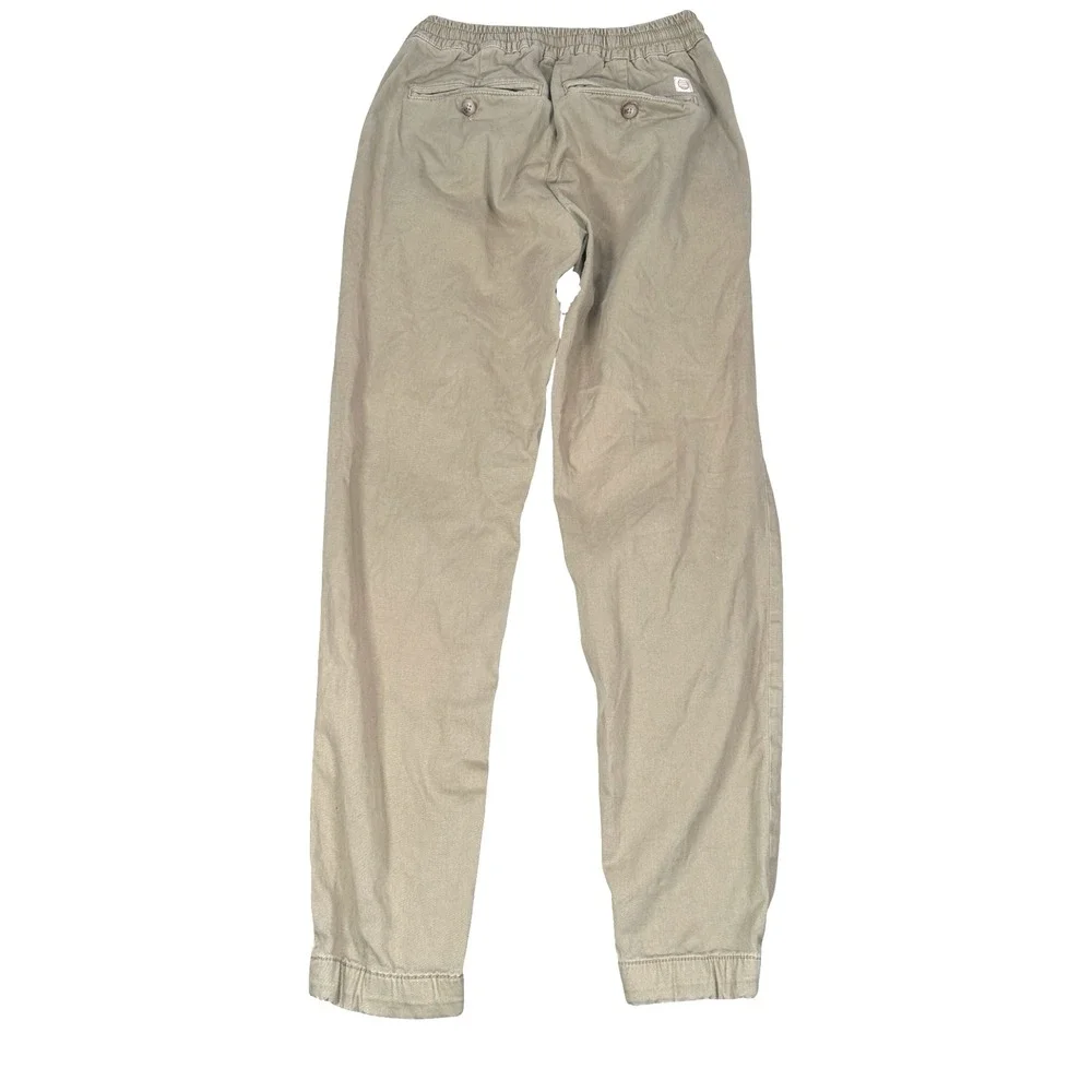 Marine Layer Mens Saturday Beach Pants Tan Cotton Lyocell Stretch Small 14442